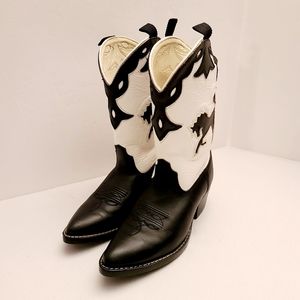 Smoky Mountain leather horse inlay youth kids boot